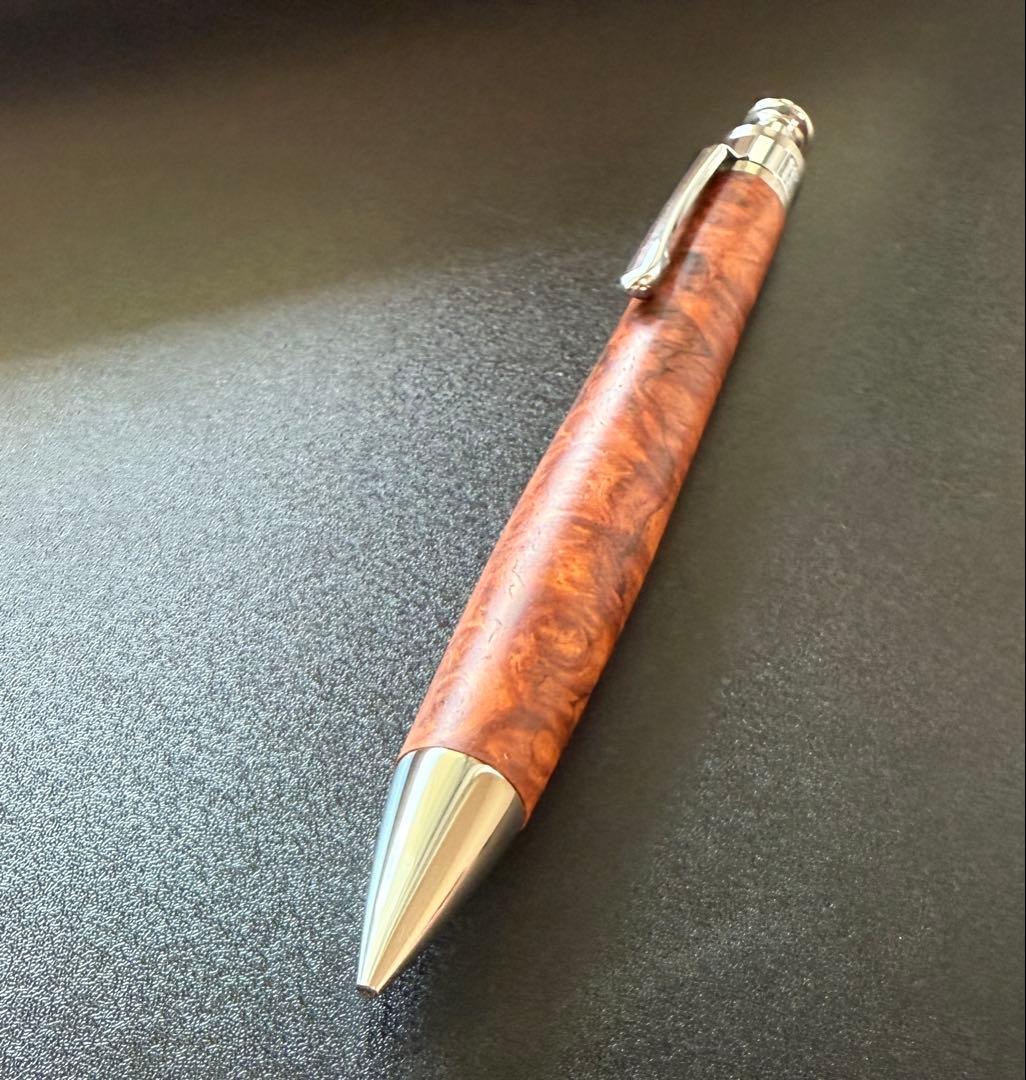 【新品未使用】工房楔 シャーペン0.5mmペンシルコルタ楔 花梨こぶ杢 木軸ペン