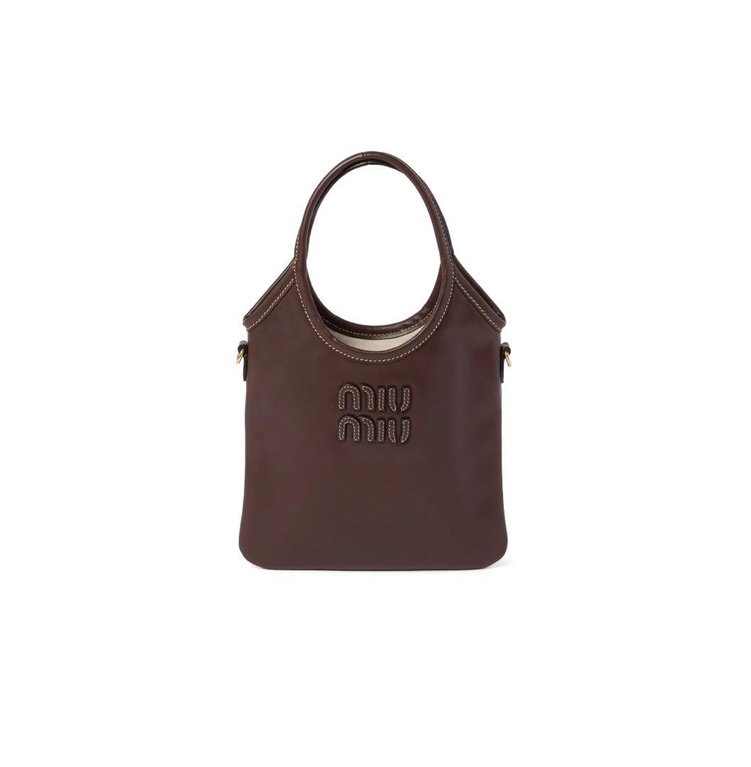 MIU MIUアイビー レザー ハンドバッグ2WAYショルダーバッグ