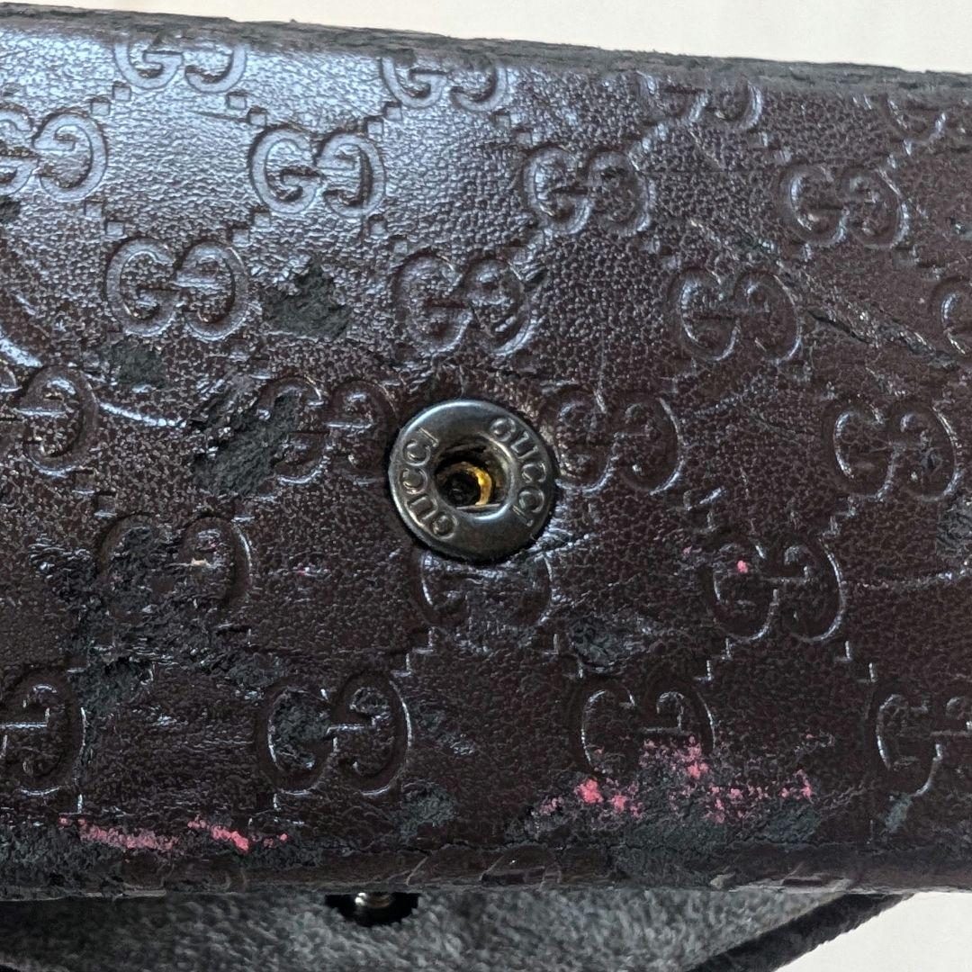 【GUCCI】イタリア製GGロゴ・スクエアタイプサングラス　黒縁メガネ