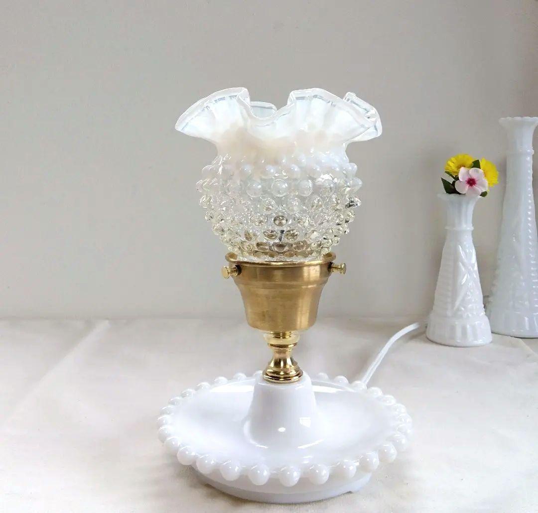 VTG フェントン フレンチ オパールセント ホブネイル ランプ