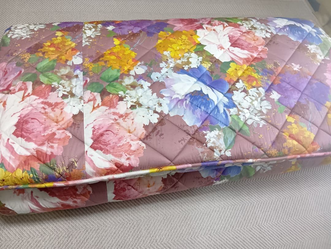 超高級羽毛・羊毛 セット 花柄布団 ダブルサイズ