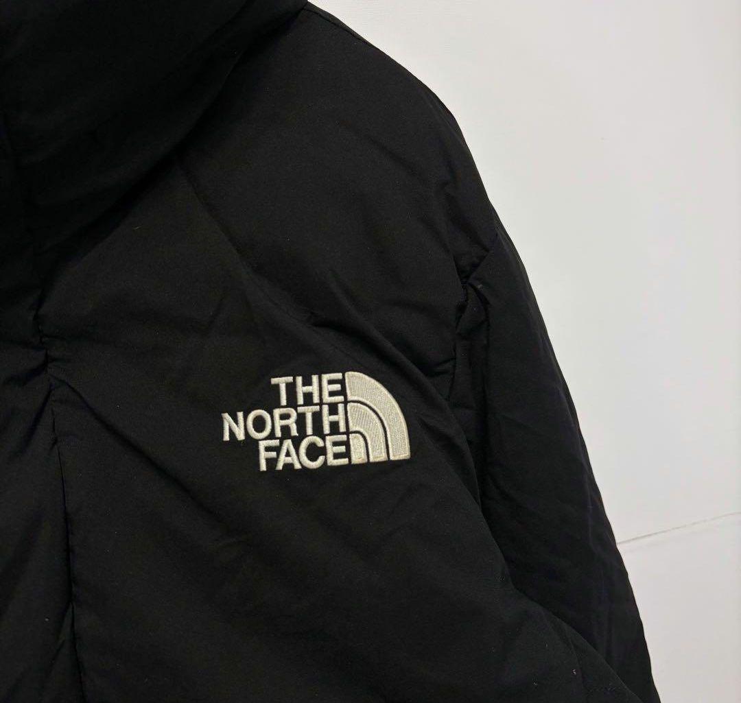 値下げノースフェイス ダウンジャケット パーカー 刺繍ロゴ 古着