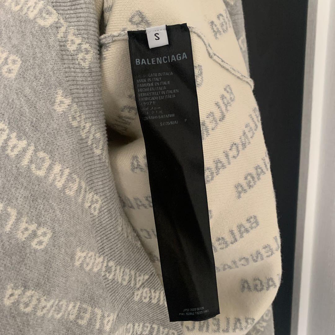 BALENCIAGA ロゴ入りセーター グレー