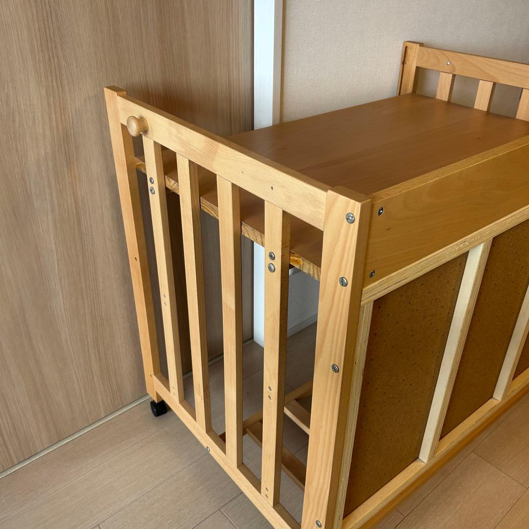 ベビーベッド日本製5wayベビーサークルパソコンデスクキッズデスク収納棚石崎家具
