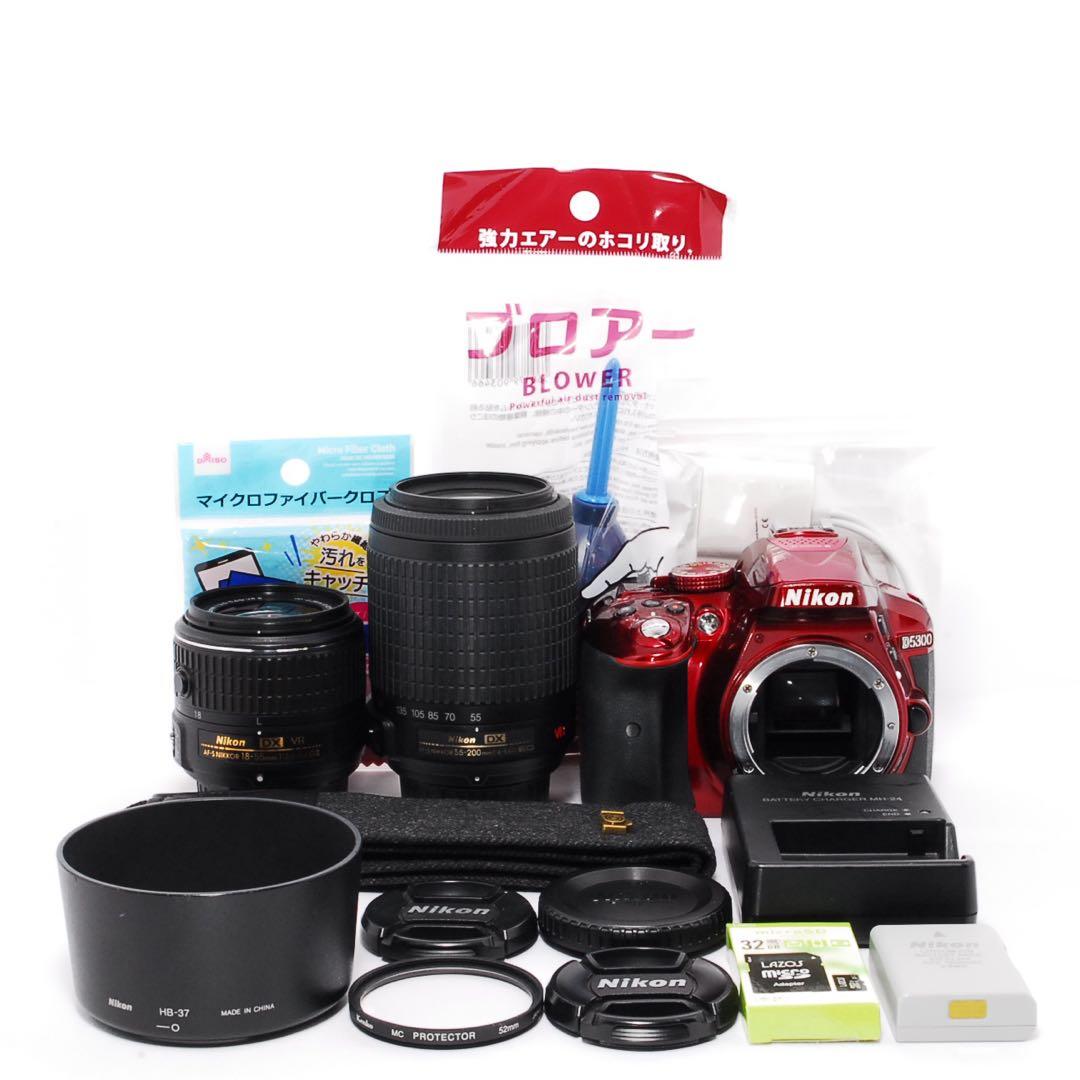 すぐ使える◆Nikon D5300◆一眼レフカメラ◆WiFi楽々転送◆人気カラー