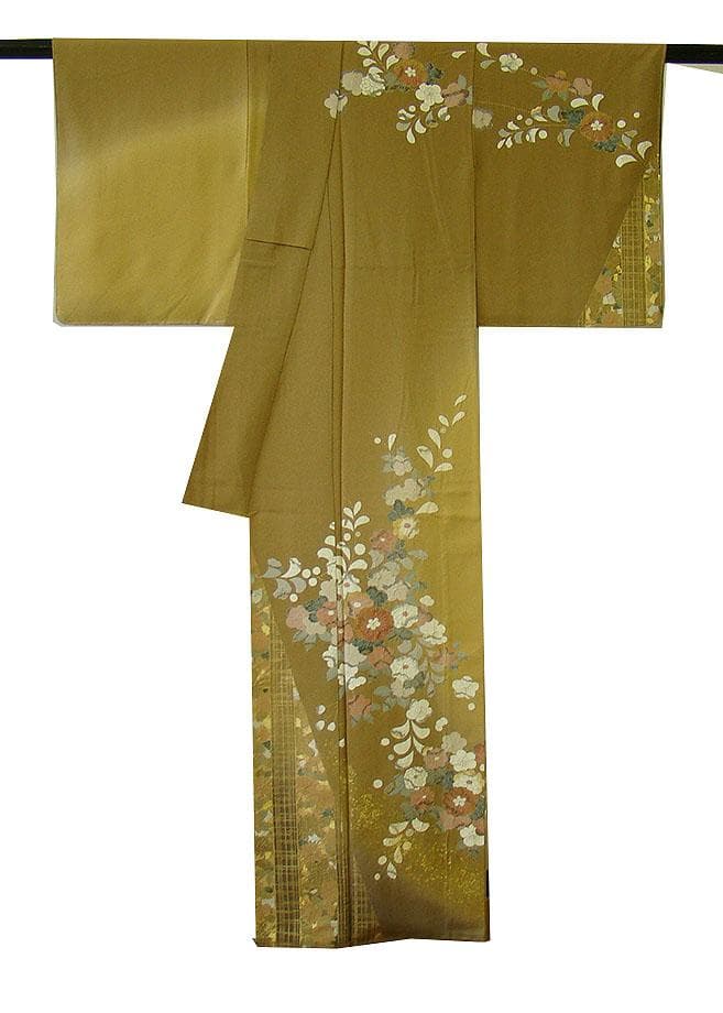 極上縮緬地 附下げ・訪問着＆袋帯・帯〆・帯揚げセット（正絹）未使用 HH2265