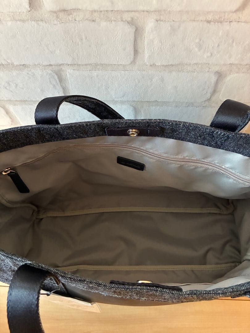 新品☆Lexus トートバッグ デニムブルー&ブラック☆牛革☆レクサスオーナー