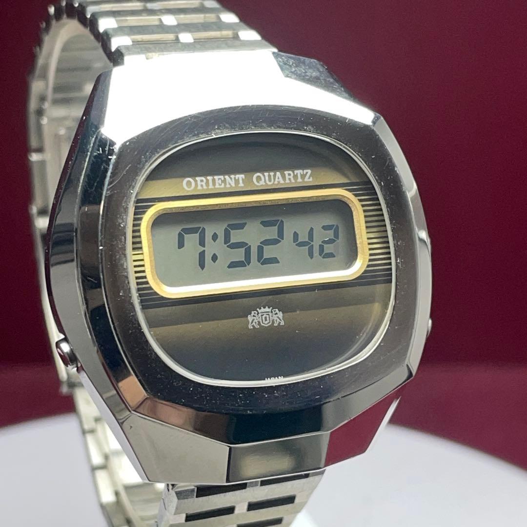 ★超希少 保管品 70s ORIENT QUARTZ 純正ブレス 日本製 腕時計