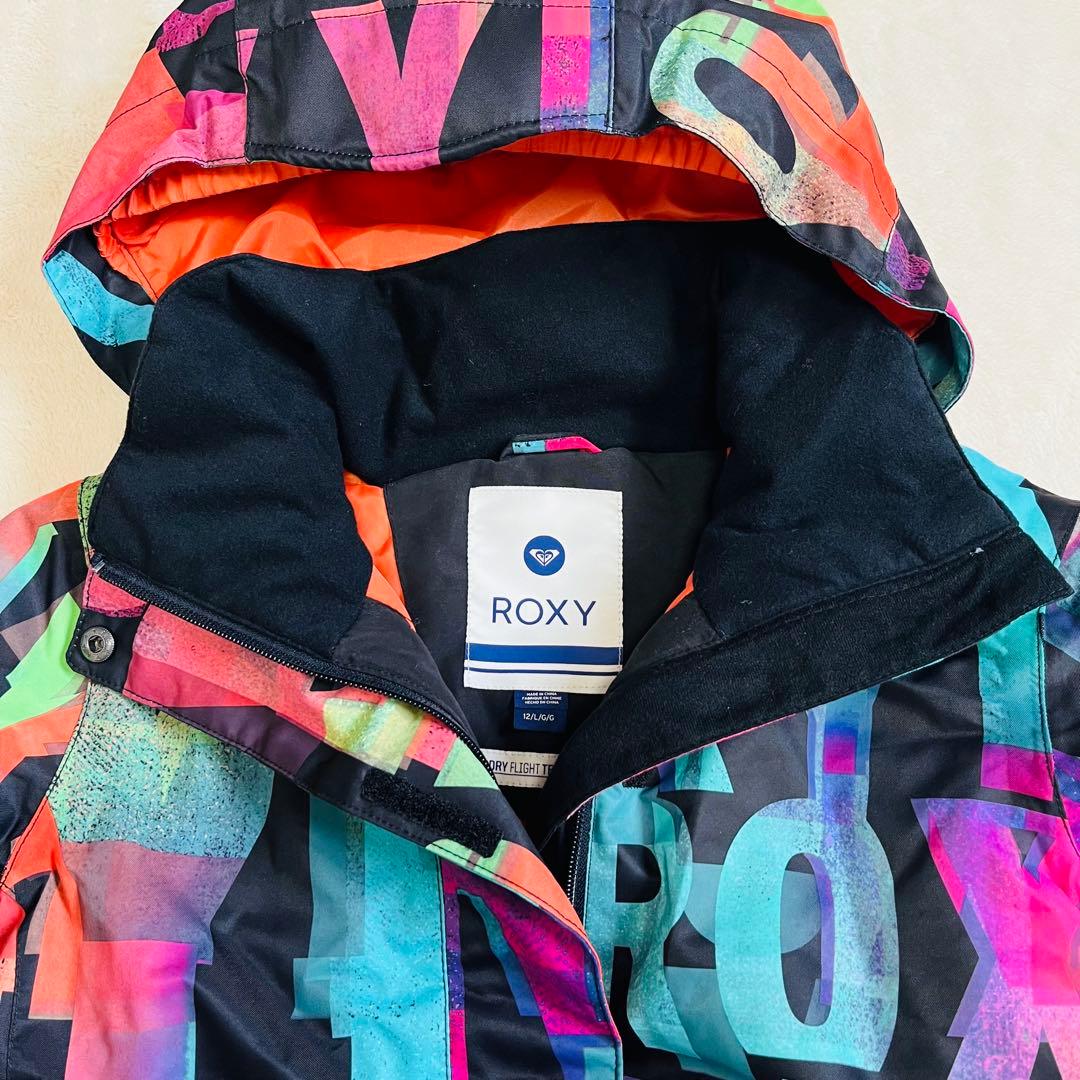 【美品✨】ROXY　スノボウェア　上下セット　L　M 総柄　ロゴ　ピンク