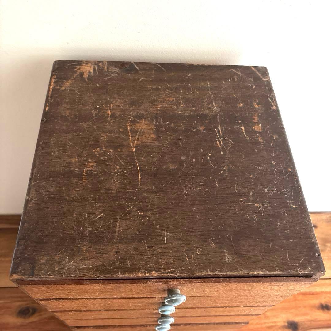 アンティーク　引き出し7段 小物入れ 古道具 木製 昭和　レトロ