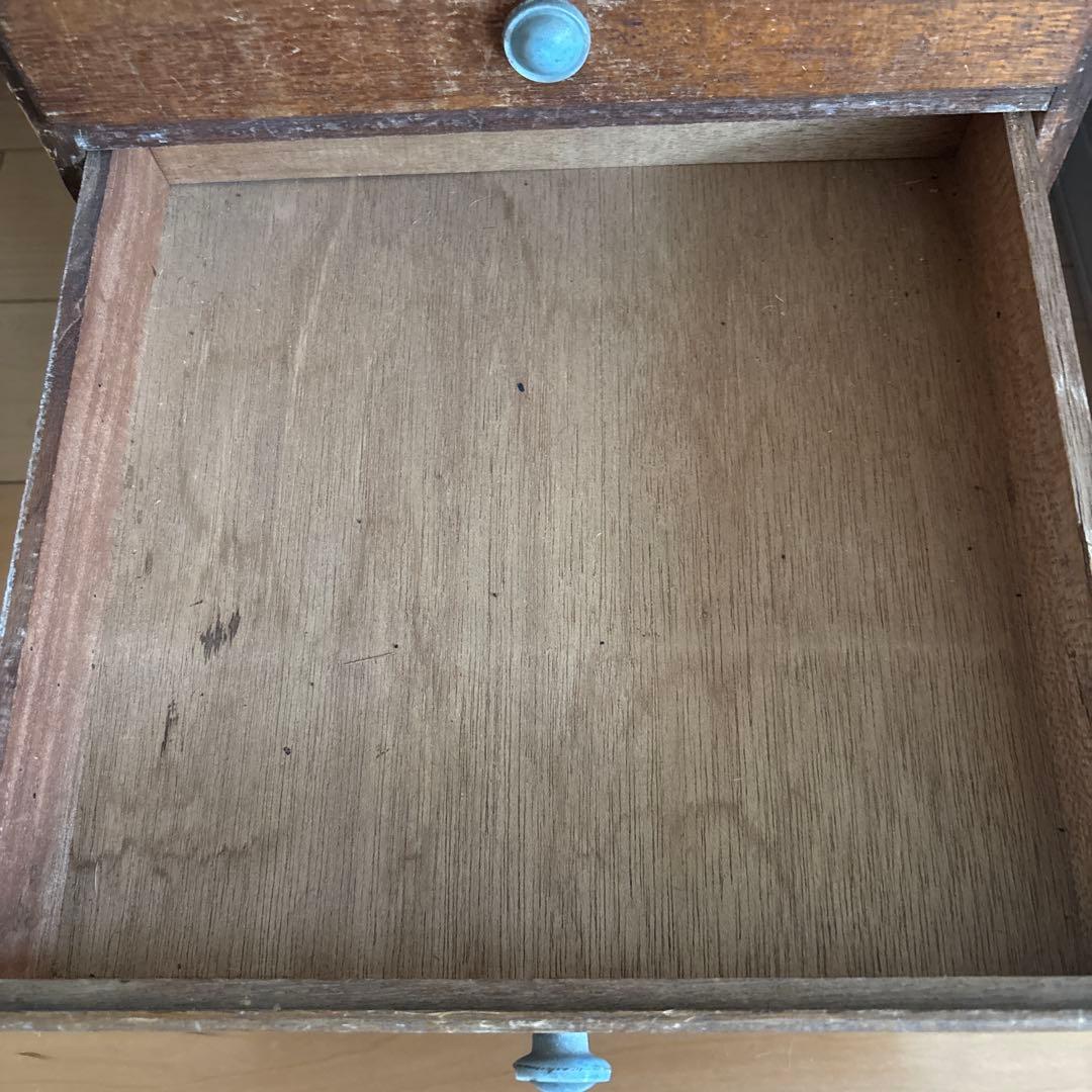 アンティーク　引き出し7段 小物入れ 古道具 木製 昭和　レトロ