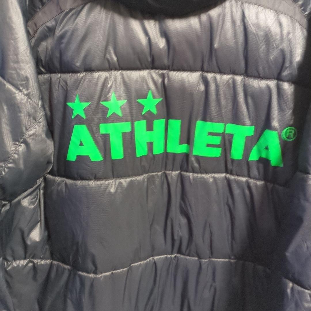 訳アリ　ATHLETA　ベンチコート　VERDY　ヴェルディ　スポンサー　中綿