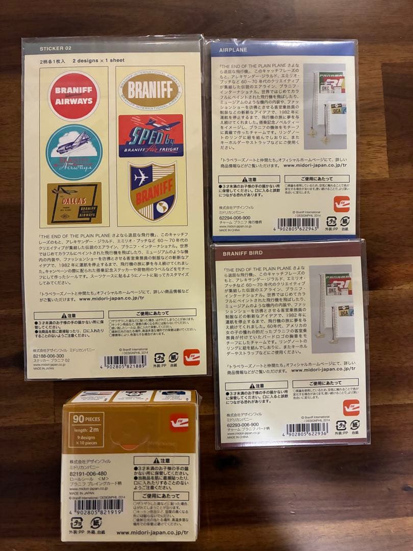 トラベラーズノートミドリカンパニー　ブラニフチャーム・ステッカー・ロールシール