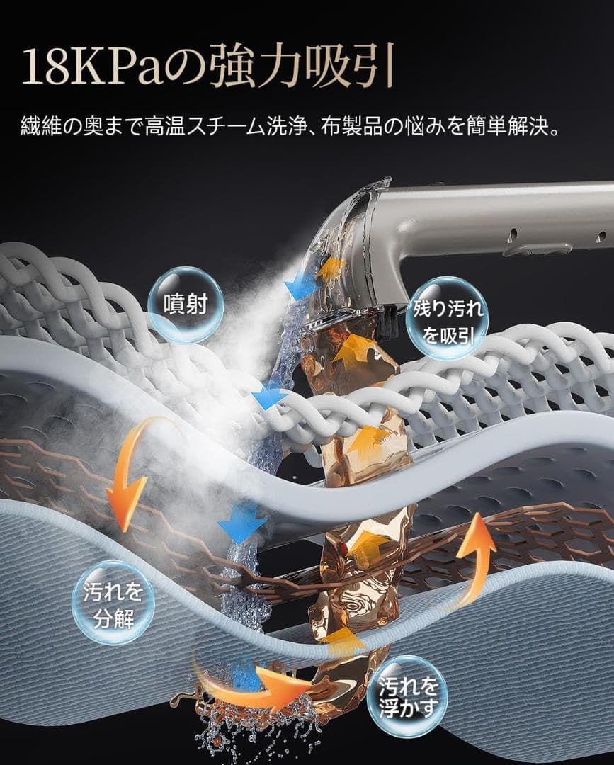 ✨1点物✨スチームクリーナー 高温リンサークリーナー 加熱 アタッチメントセット