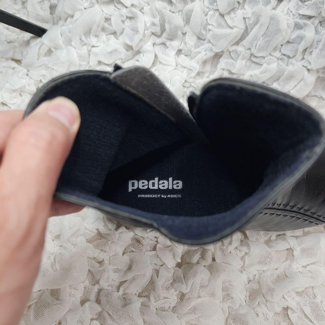 未使用 ペダラ スクエアトゥ サイドジップ レザー ブーツ