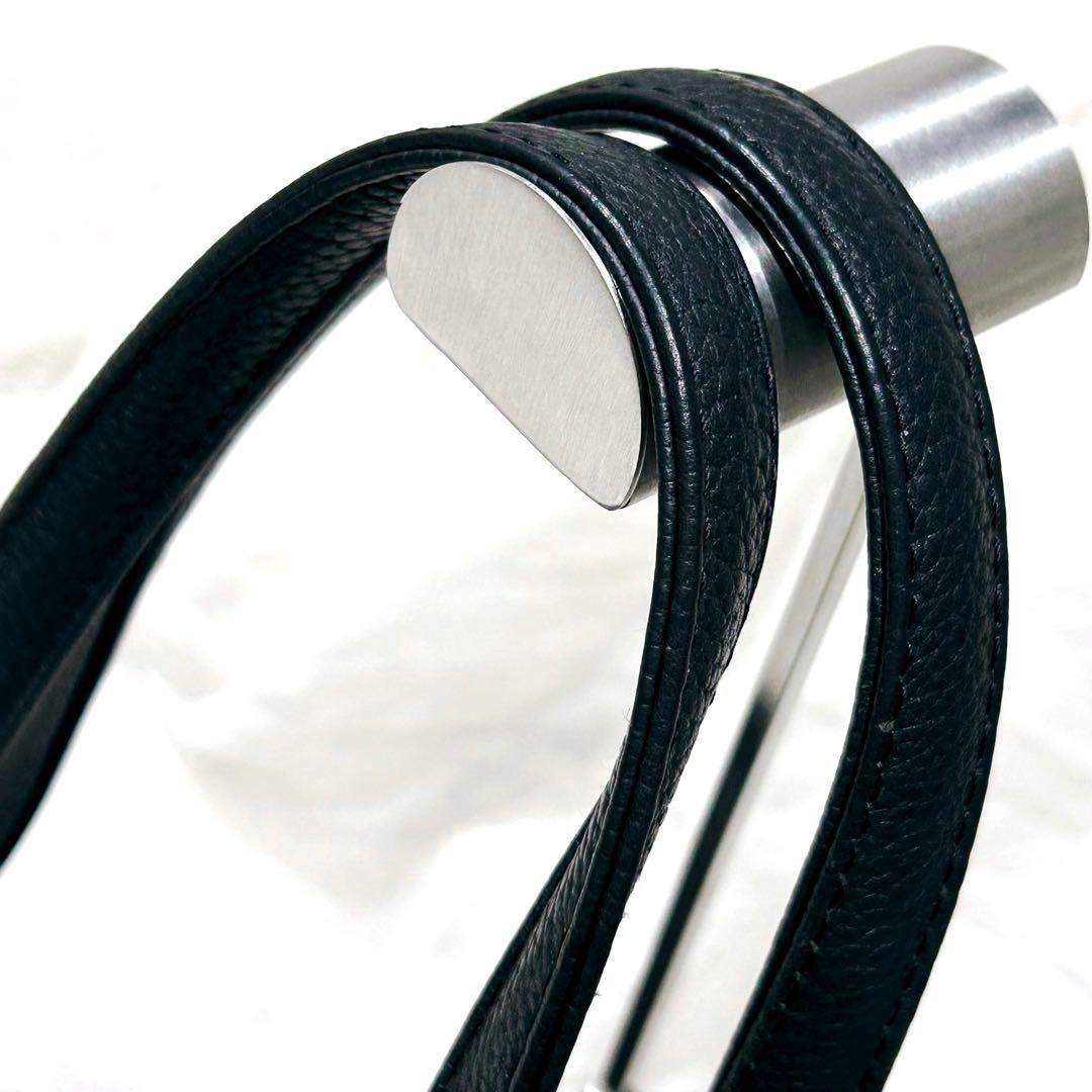 美品 BALLY クラシック ショルダーバッグ クロスボディ ロゴ シボ革 黒