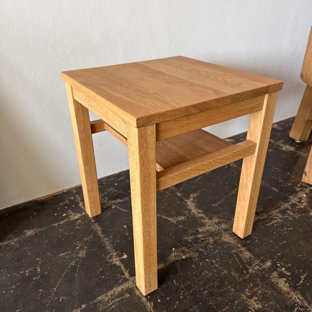 無印　サイドテーブル　ベンチ　ナチュラルウッド サイドテーブル