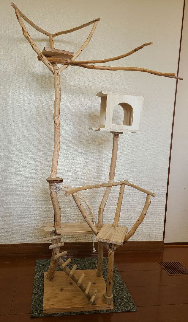 ① ぽこなつページ　バードアスレチック　ハンドメイド　流木