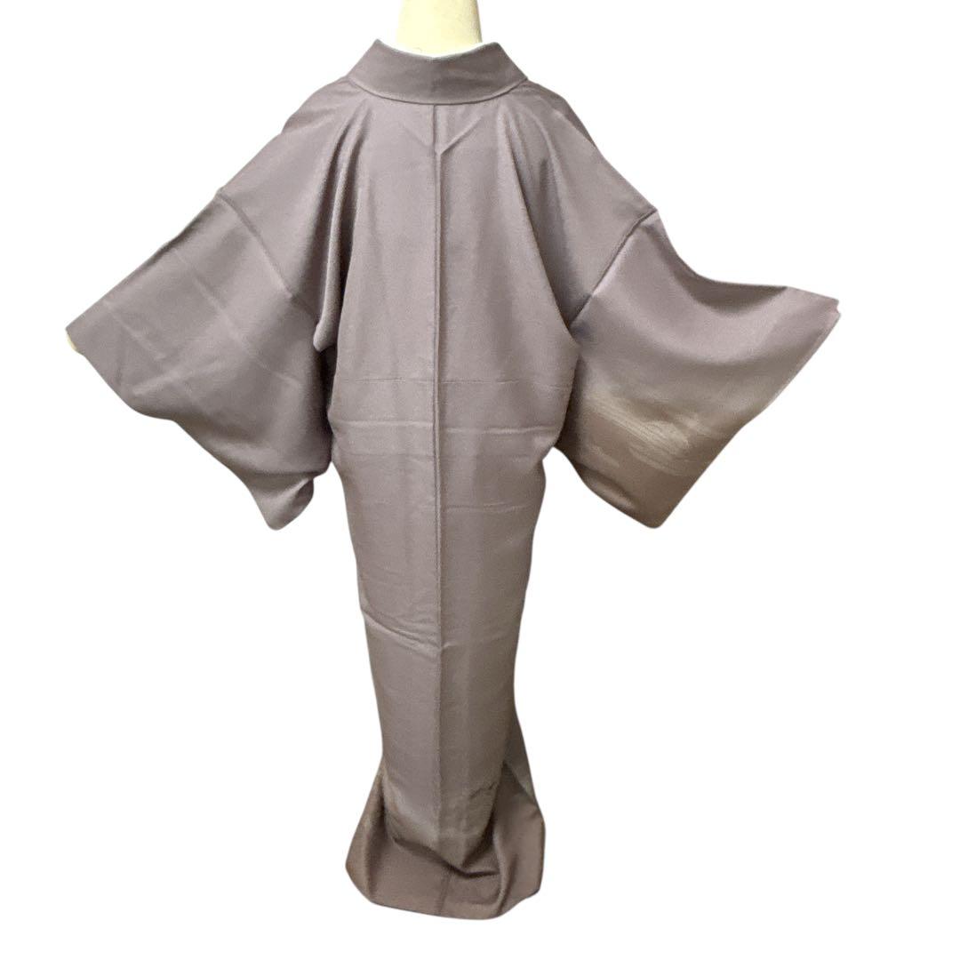 A167愛華 着物 訪問着　袷　刺繍　茶色　暈し　正絹　美品フォーマル