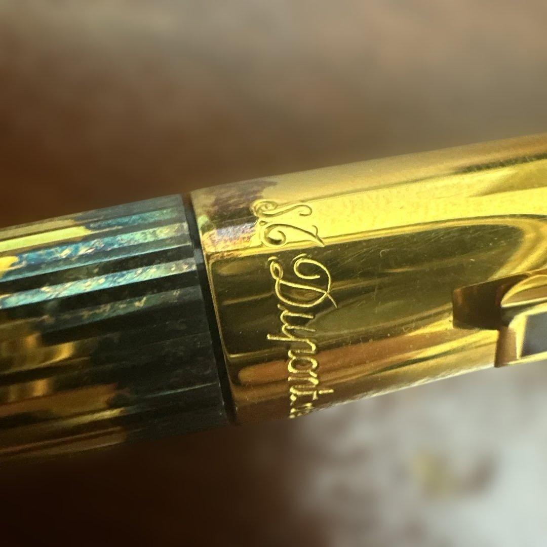 ★希少925刻印★デュポン万年筆 ゴールドラインモデル 高級筆記具