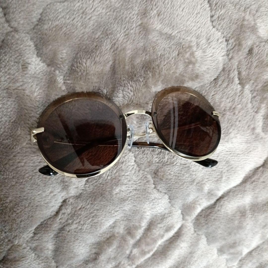 BVLGARI ラウンドサングラス ブラウン