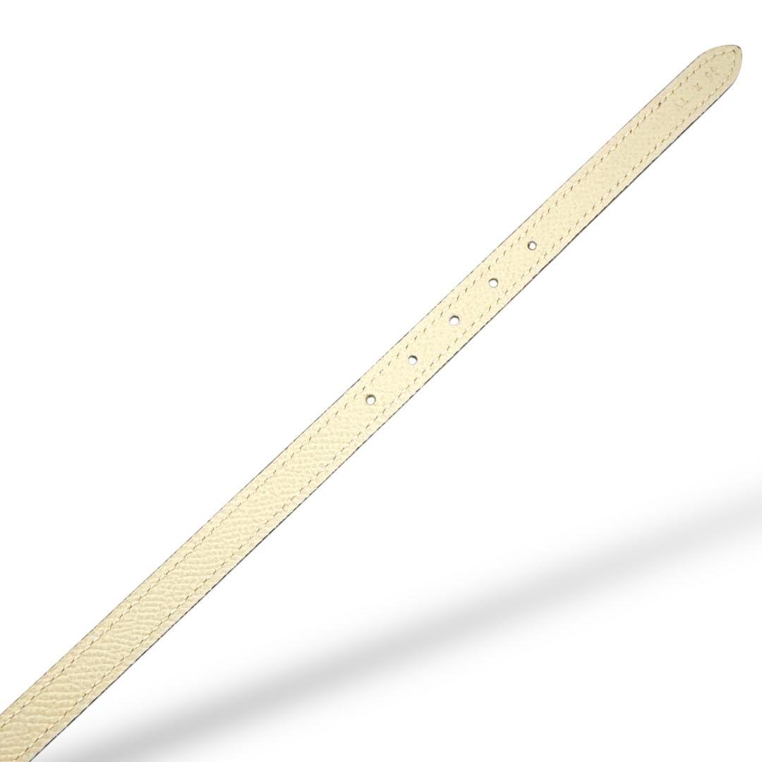 希少◇美品◇エルメス ミニHベルト リバーシブル ルージュｘベージュ レディース