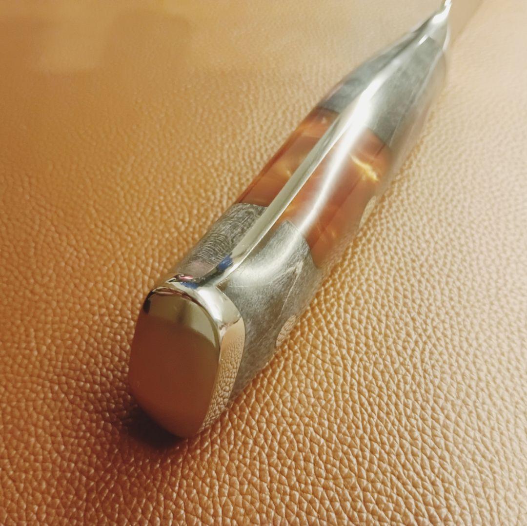 【新作】牛刀　VG10　73層ダマスカス鋼　赤柄