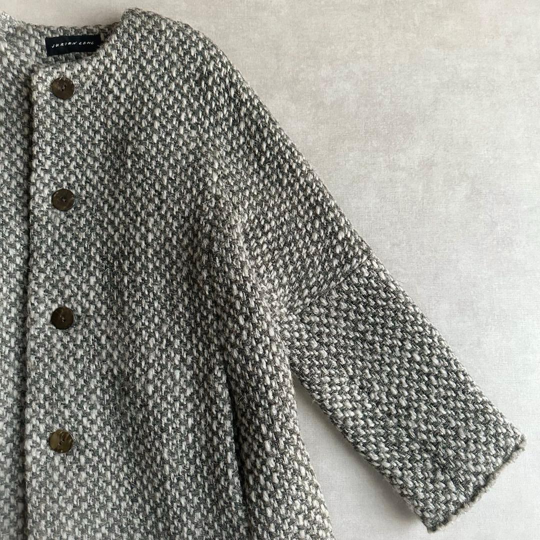 美品▲ Jurgen Lehl ヨーガンレール//ウールコート▲ゆったり グレー