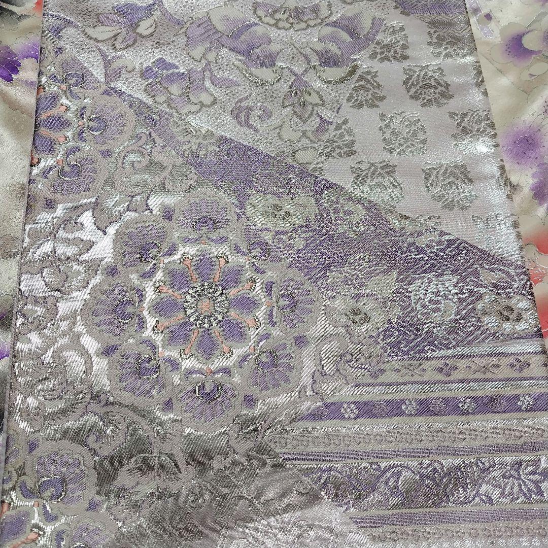 振袖フルセット(12点)・成人式・くすみ・豪華刺繍・銀彩加工・大輪牡丹・正絹