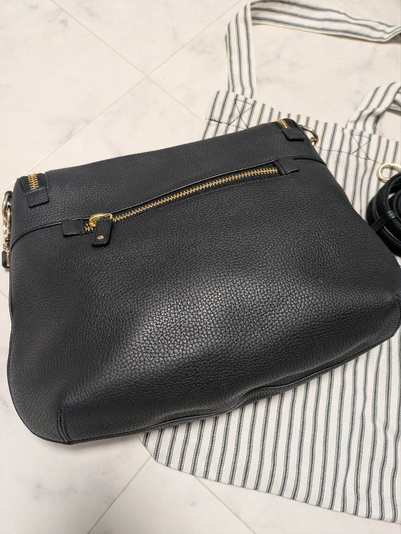 アニヤハインドマーチ　マキシジップサッチェル　ブラック　2way クロスボディ