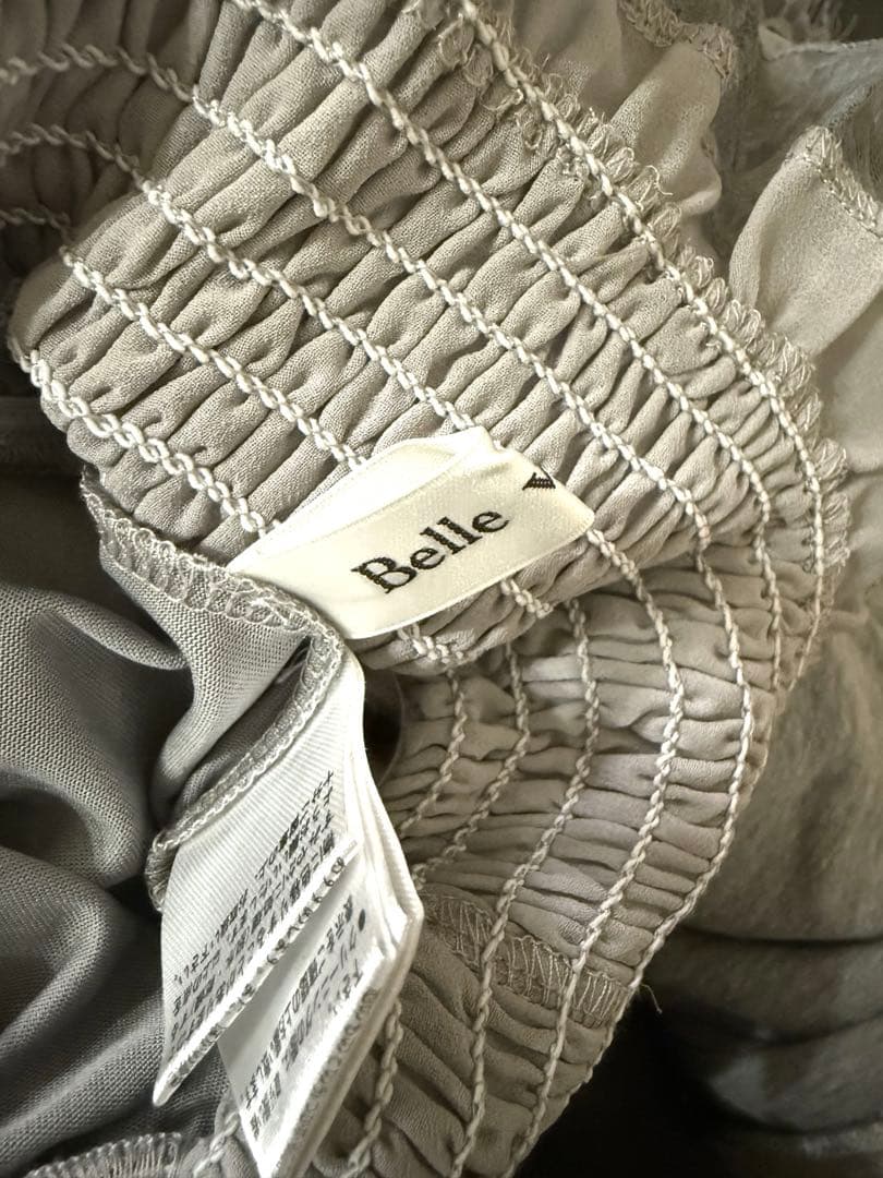 ラベルエチュード　ヴィンテージ　異素材レース長袖ブラウス