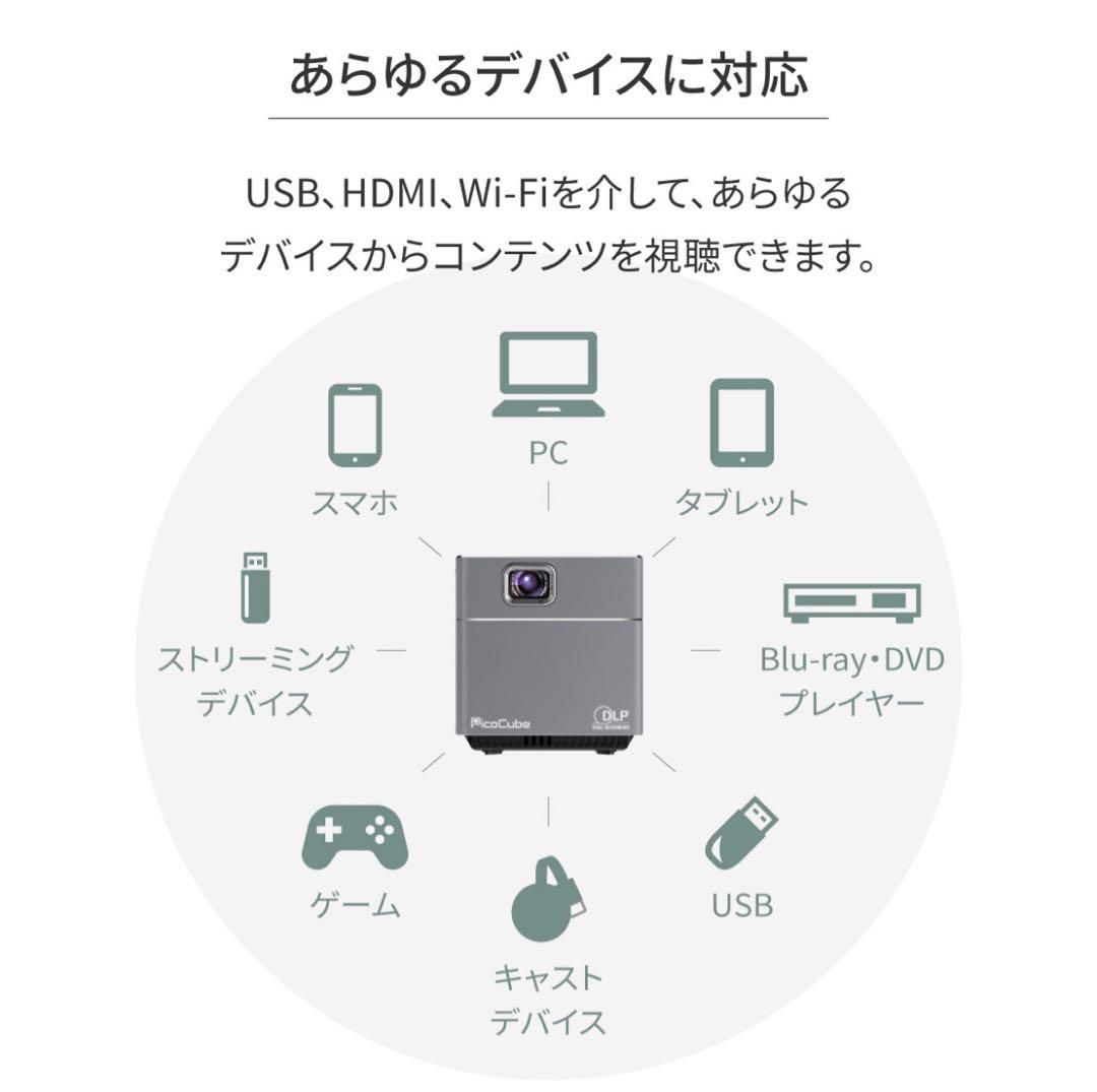 PicoCube Plus DLPプロジェクター 本体