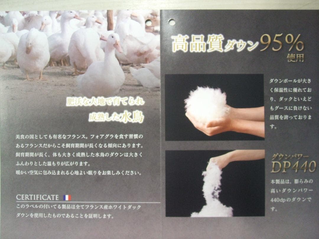 ２点ペア価格専用！新品【六つ星】ブラック ＊フランス９５％＊二層式高級羽毛布団