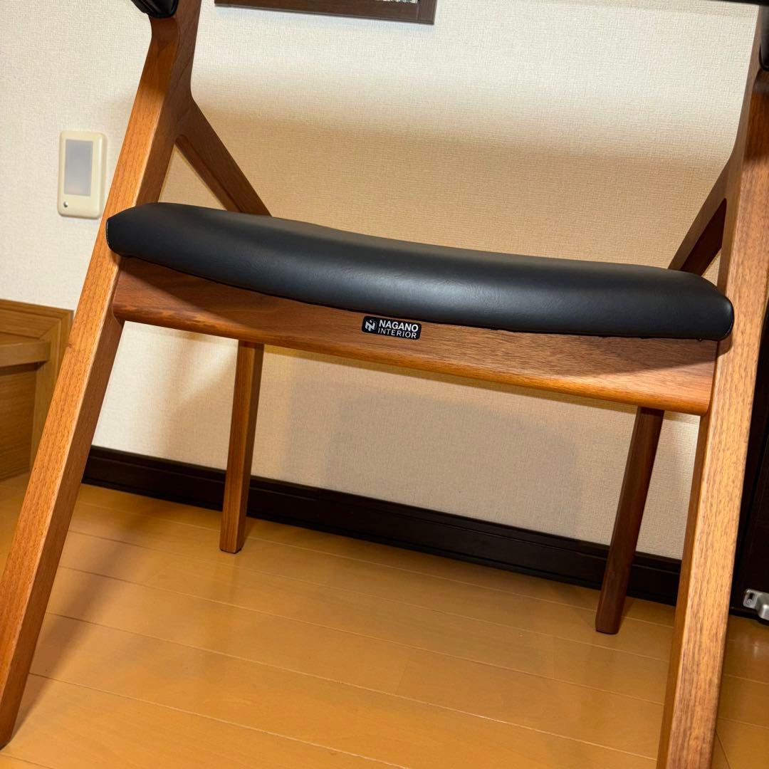①NAGANO INTERIOR ダイニングチェア DC-323 レザー 1脚