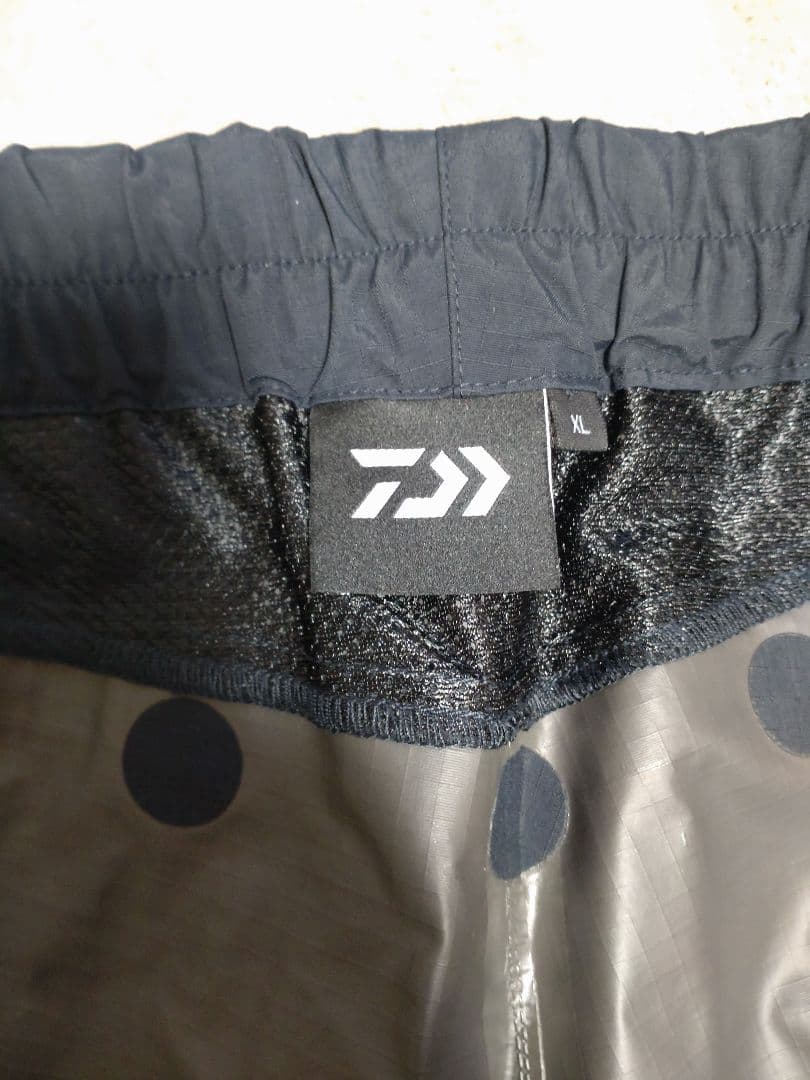 ダイワ　レインマックス　リップストップショートパンツ ブラック XL