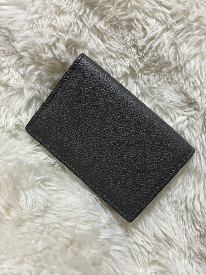 ロエべ　グレー レザー 名刺入れ