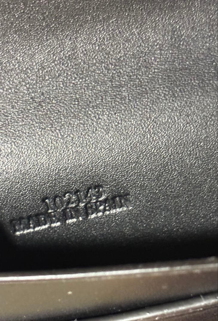 ロエべ　グレー レザー 名刺入れ