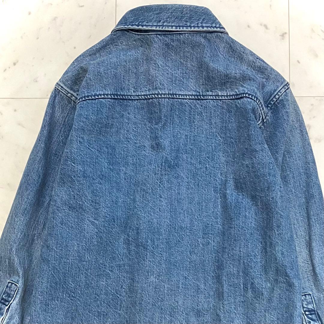 美品 スピックアンドスパン デニムシャツ インディゴブルー F