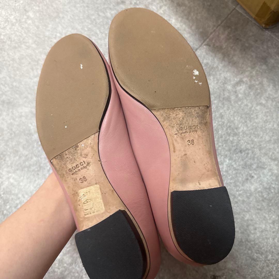 【美品】GUCCI ピンク ローファー パンプス