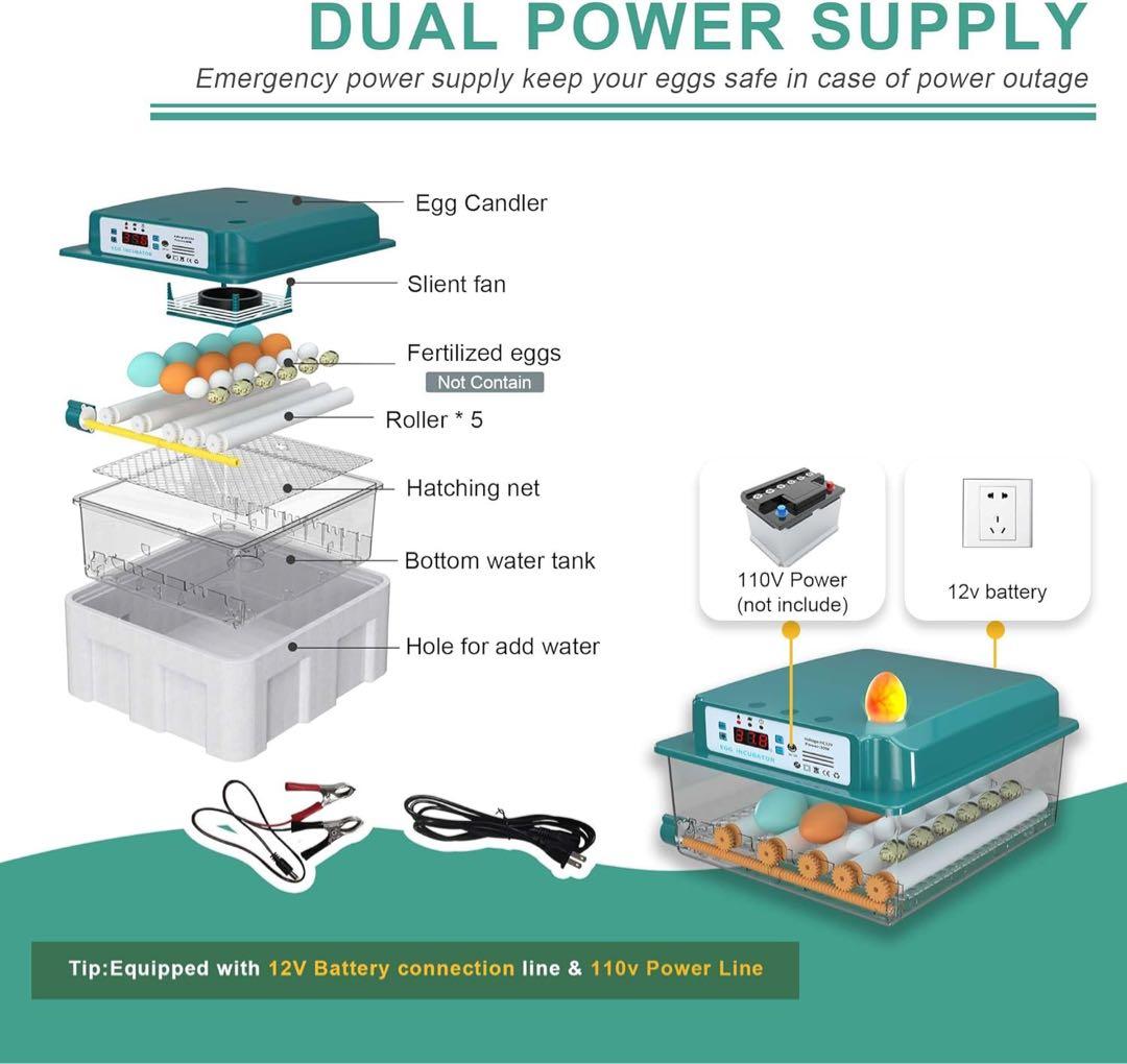 EGG INCUBATOR 最大12個用 自動湿度管理