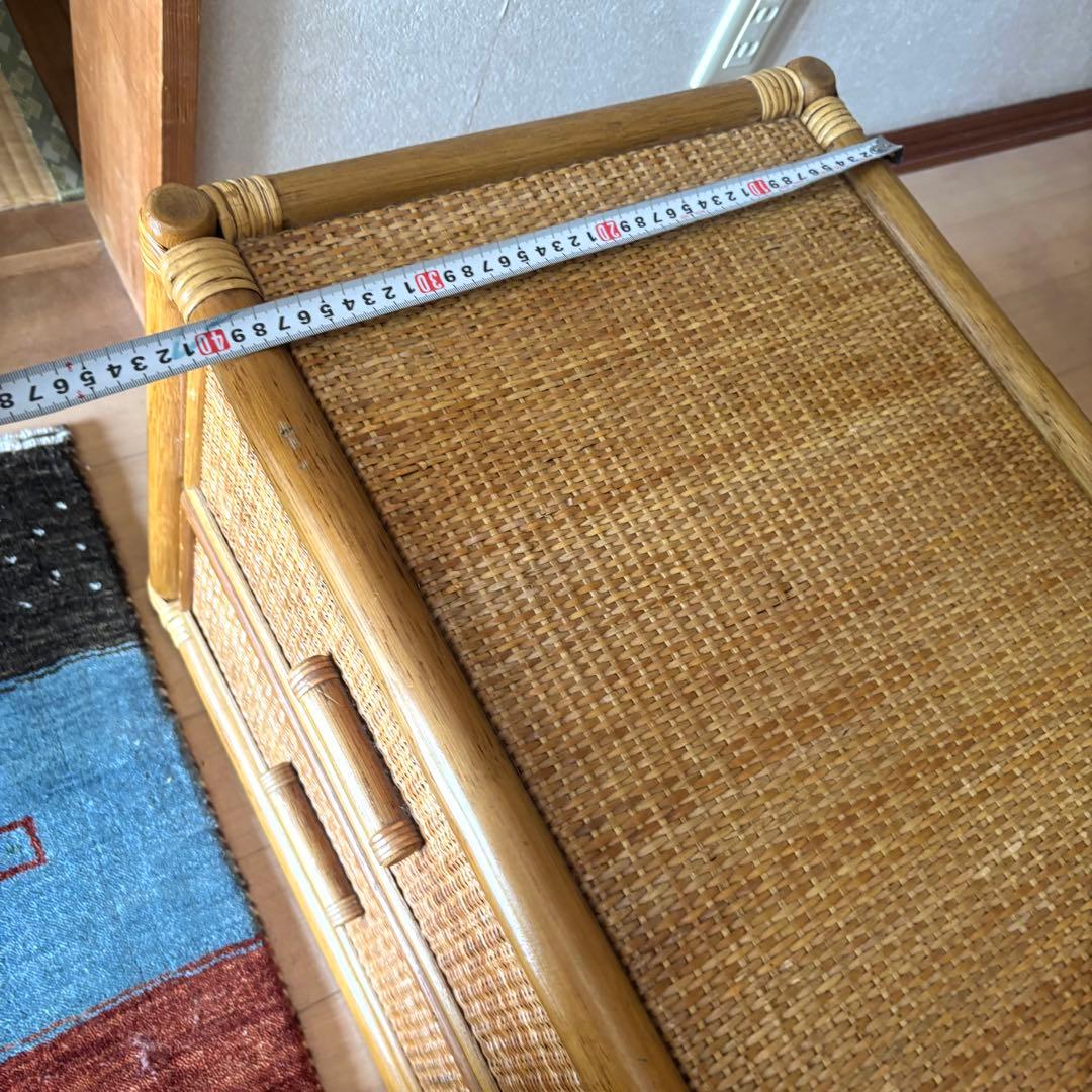 【良品】ヴィンテージ ラタン サイドボード チェスト 籘 vintage