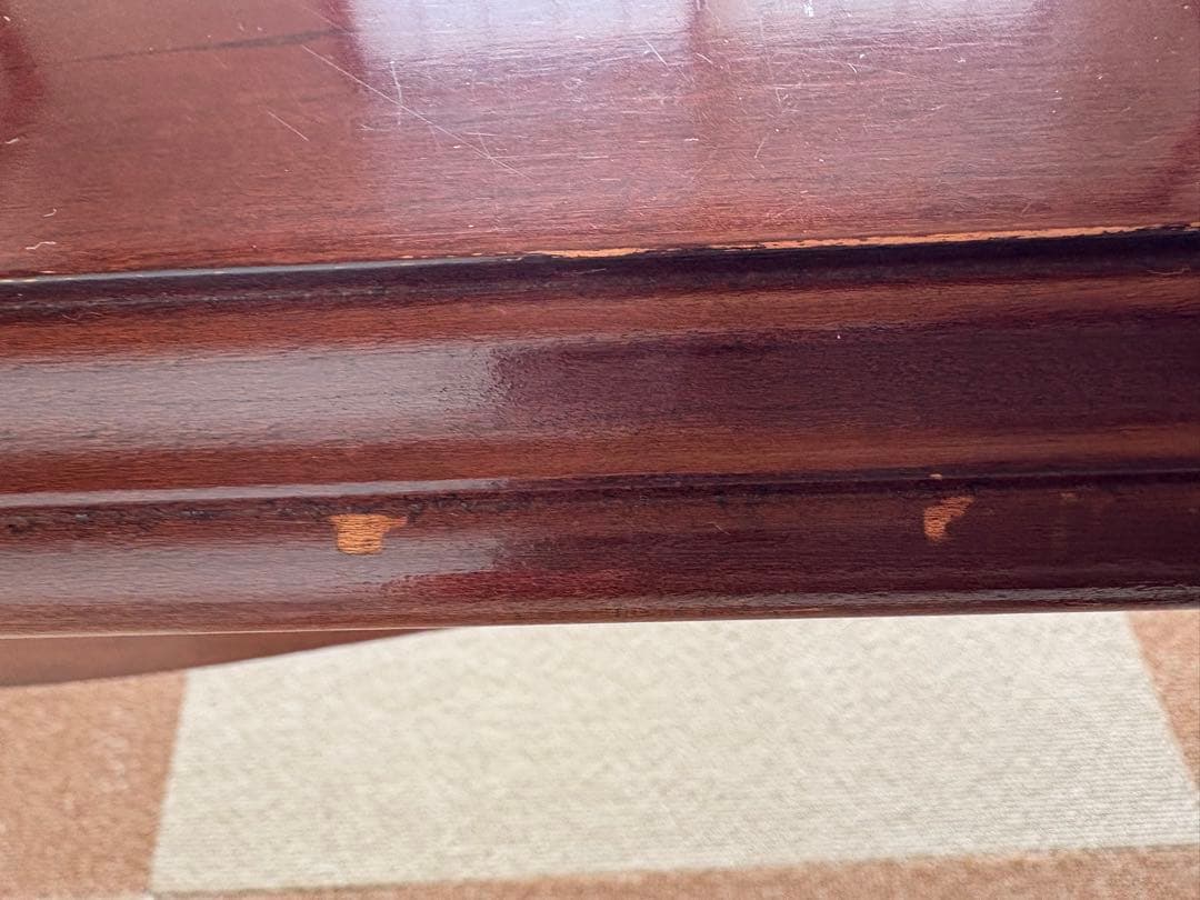 超美品　アメリカ家具定価20数万円、イーセンアーレン センター硝子テーブル、猫脚