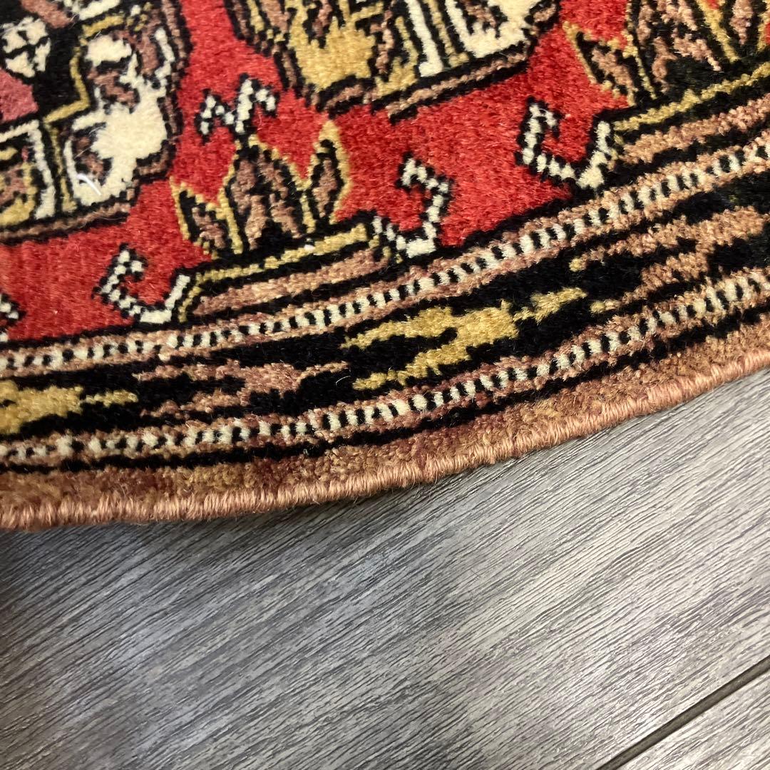 32cmx96ミニラグあがりかまちラグ　ヴィンテージ ラグパキスタン手織り絨毯