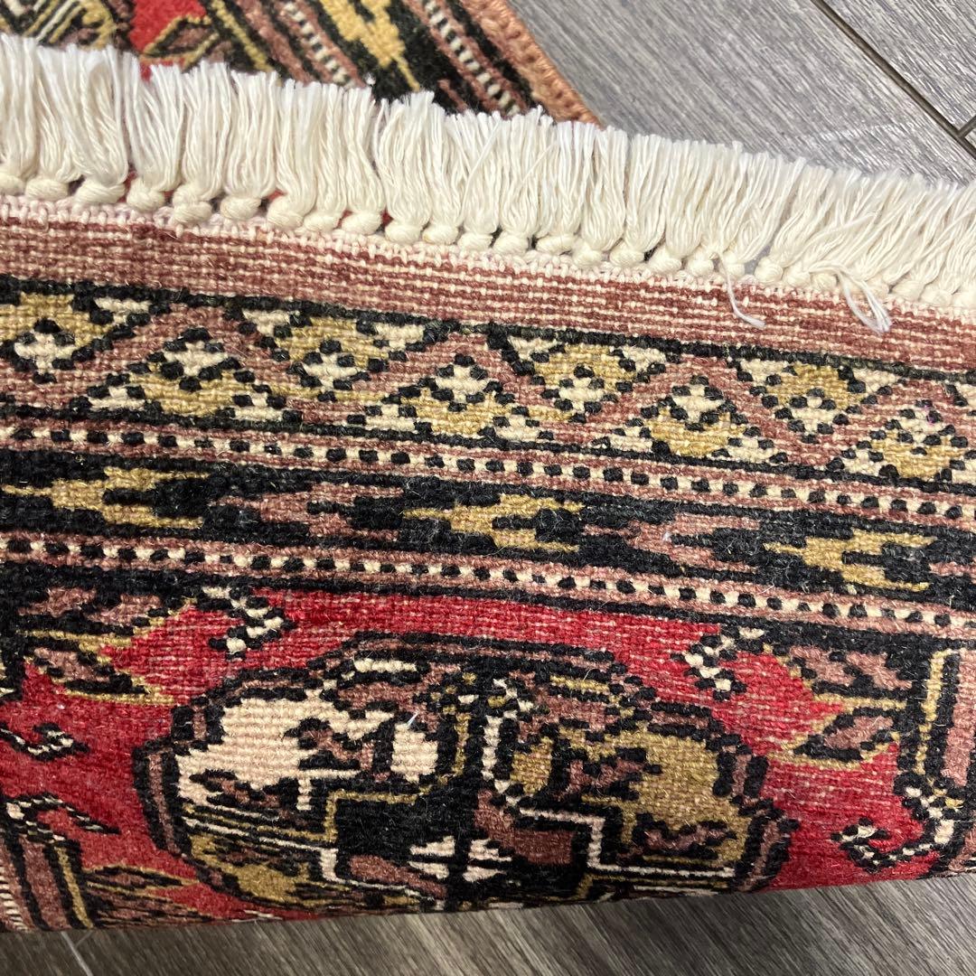 32cmx96ミニラグあがりかまちラグ　ヴィンテージ ラグパキスタン手織り絨毯