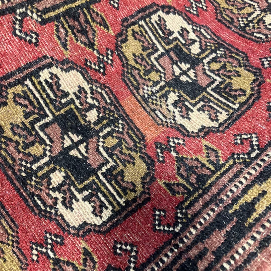 32cmx96ミニラグあがりかまちラグ　ヴィンテージ ラグパキスタン手織り絨毯