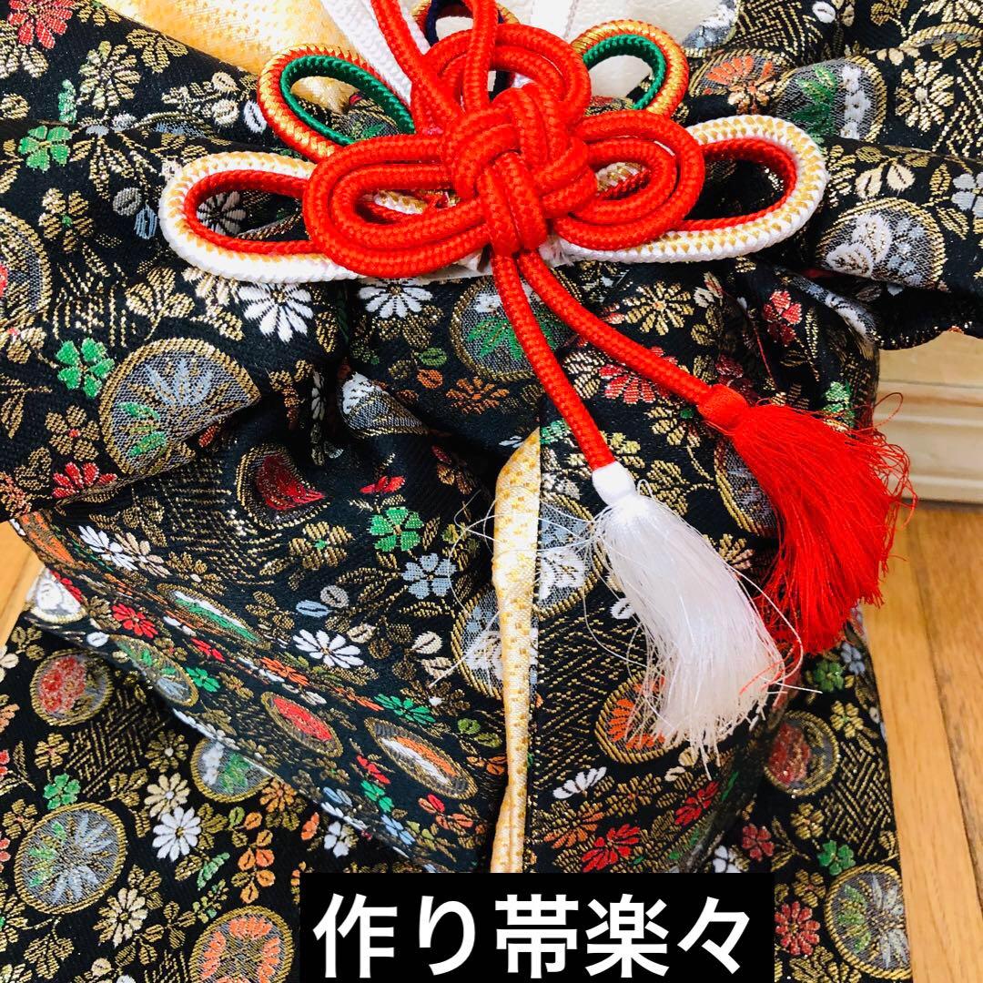 七五三 七歳‼️正絹豪華黒地桜手毬金彩金箔絢爛‼️完全フルセット‼️京都ご令嬢誂え絶品