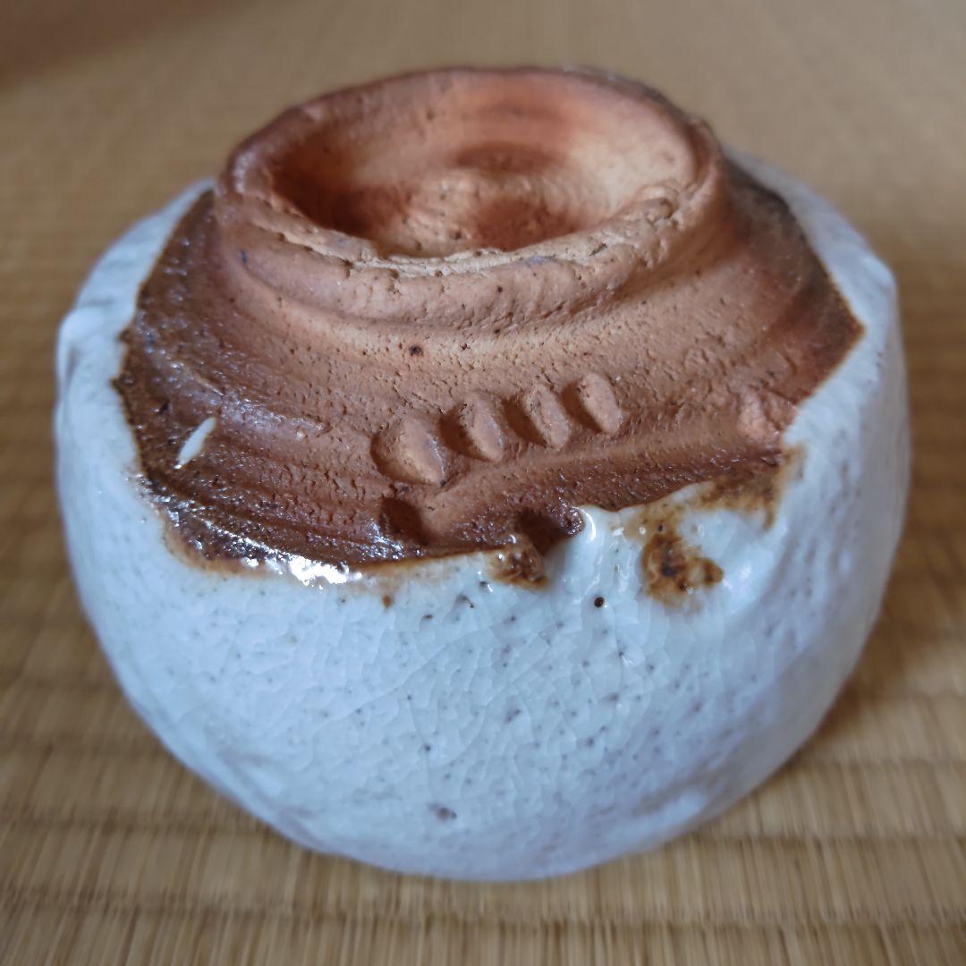 月形那比古 松風鬼志野茶碗 本物保証