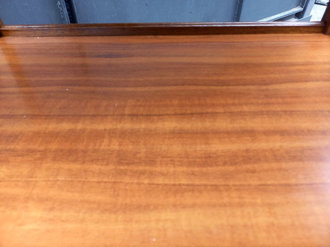 1970's　北欧モダン　ウッド　無垢材　フレーム　メタル　キャスター　ワゴン