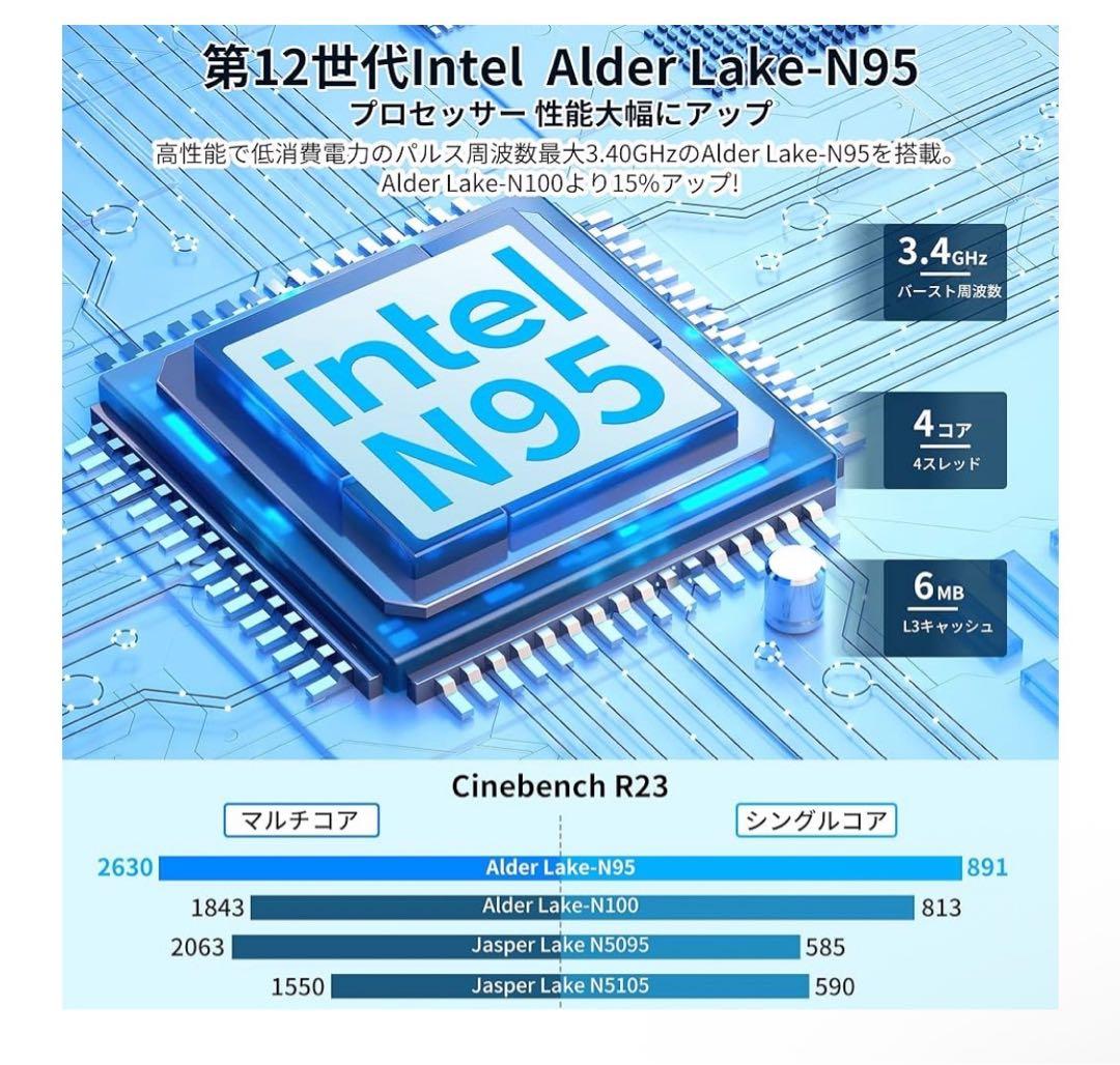 メ*ボ様 Alder Lake CPU n95 RAM16GB SSD 512G
