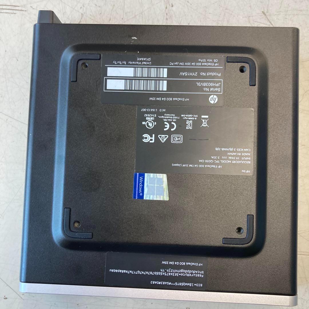 ミニPC #G HP EliteDesk800G4DM 35W i7 16G SSD256